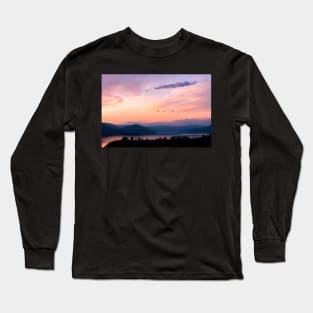 Sunset Sky Above Okanagan Lake Long Sleeve T-Shirt